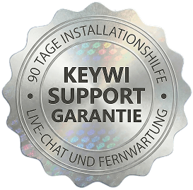 Keywi Support Garantie — 90 Tage Installationshilfe, Live-Chat und Fernwartung
